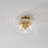 3-Light Glass Bowl Shade Flush Mount
