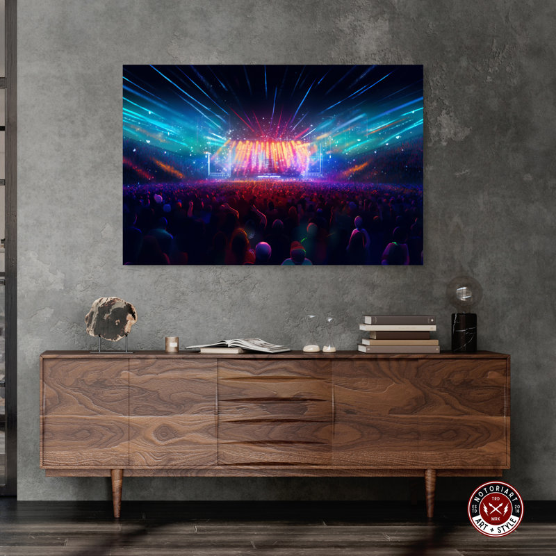 «Concerts Lights Galaxy Neon Man» par Notoriart, Toile tendue, H 30 po x l 45 po