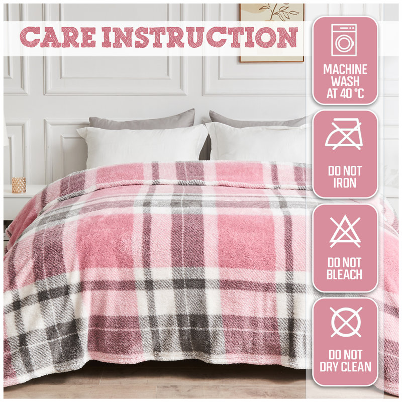  Standard Throw Blanket, W130 x L180cm, Pink