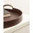 Round Vegan Leather Tray with Handles-1224659265