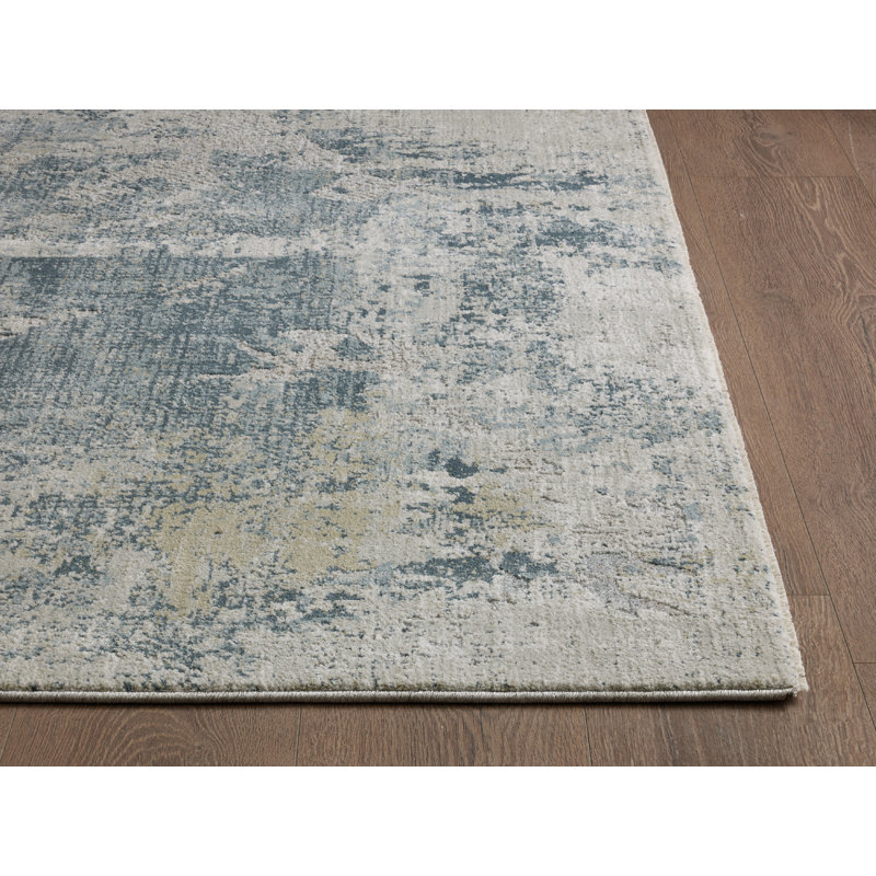 Tapis performance tissé à la machine Peyton - gris / bleu - 12 pi x 15 pi, 12 pi x 15 pi, Gris/bleu