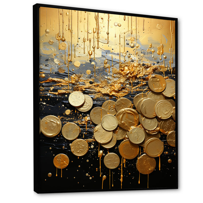 «Magic», art abstrait sur toile Popart I, H 32 po x l 16 po x P 1 po, Cadre flottant noir