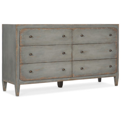 Ciao Bella Six-Drawer Dresser- Speckled Gray