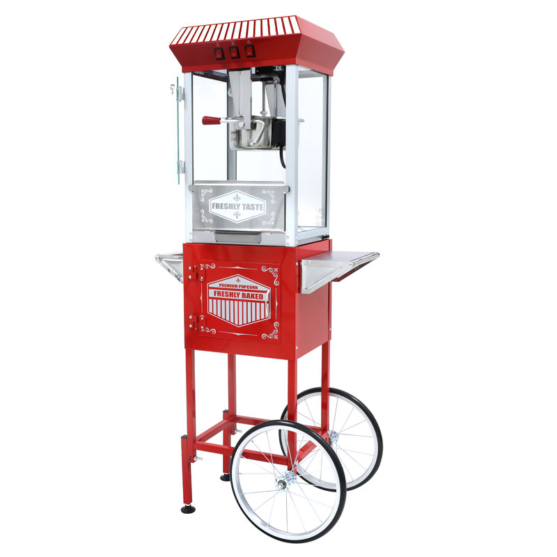 Machine à popcorn rétro avec chariot de 12 onces Popcorn Popper