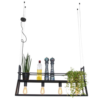Willie 4 - Light Black Kitchen Island Pendant