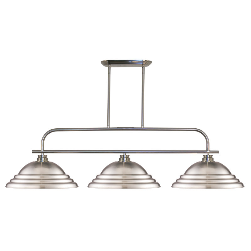 Luminaire suspendu linéaire à 3 lumières pour table de billard Jantz