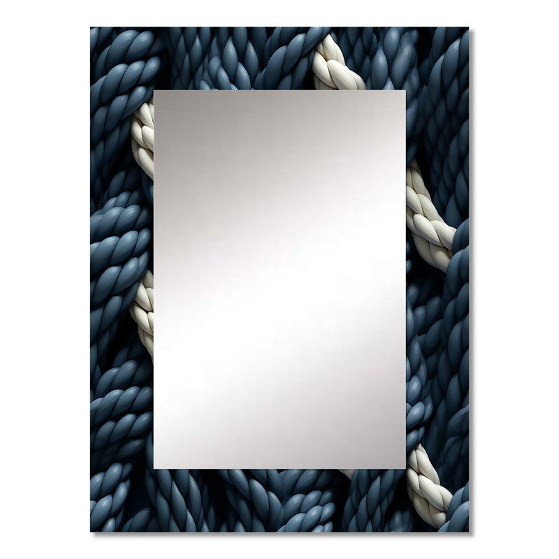 Viverette - Blue Wall Mirror Decor, 32 po x 24 po