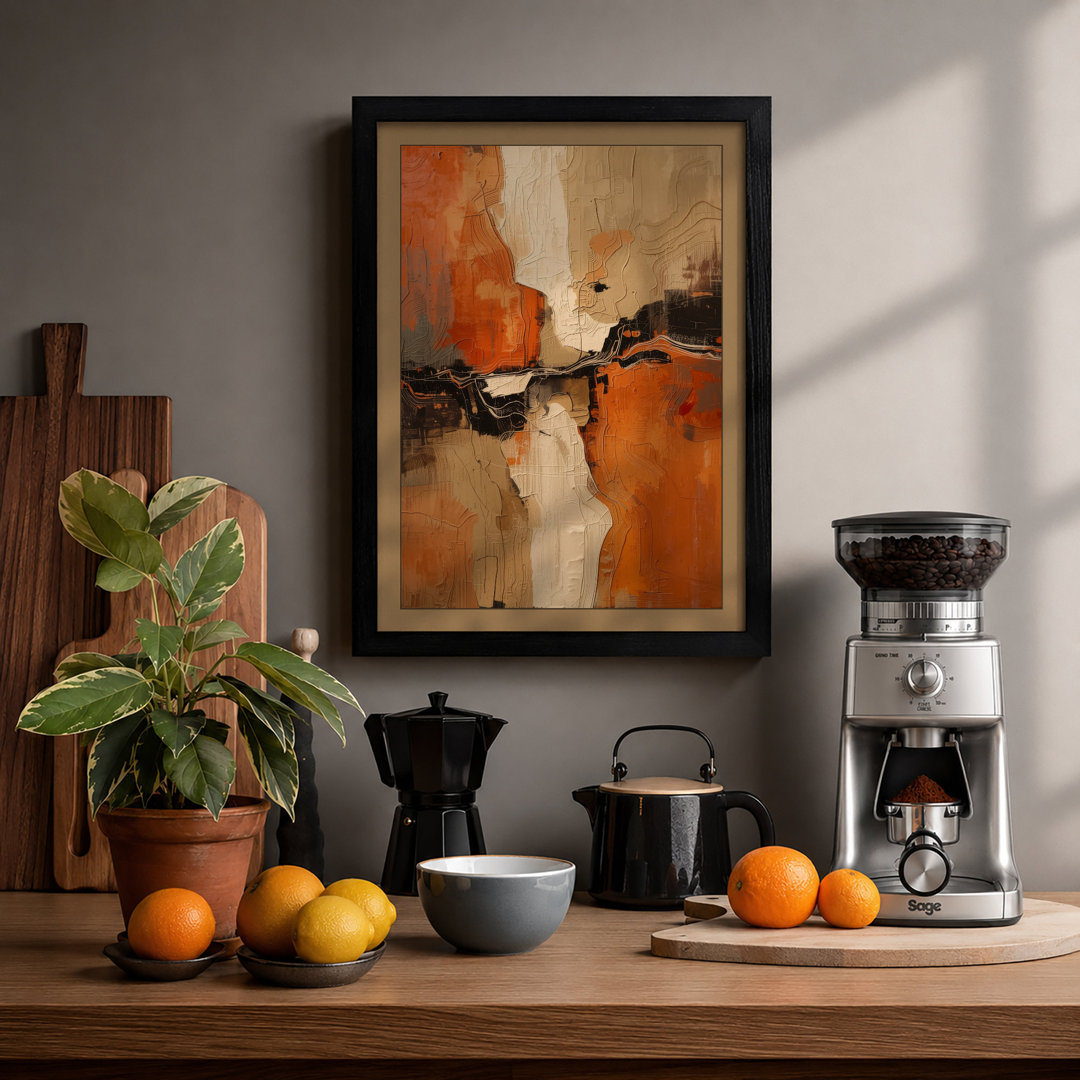 Earth Divided Abstract - Framed Print