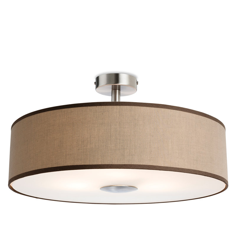 Madison PC Cotton Semi Flush Mount, Taupe