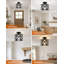Plafonnier semi-encastré 8 po noir-1064855948
