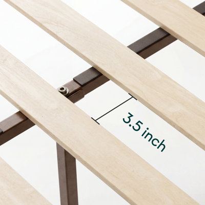 Vivian DELUXE Platform Bed Frame with Headboard – Acacia Wood