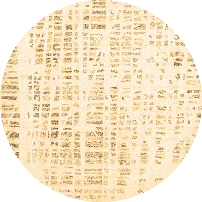 Washable Striped Indoor Rug, Round 3'