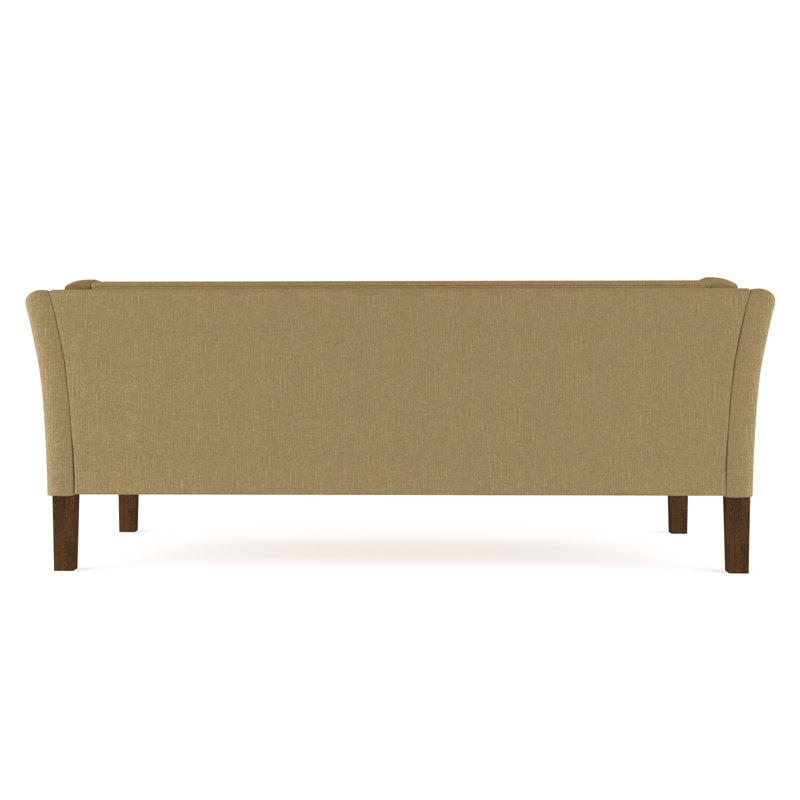 Charlton Flared Shelter-Arm Sofa, 31" H x 96" W x 40" D, Box Weave Linen Marzipan, Weathered