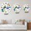 Peacocks and Iris Flowers - Horloge murale traditionnelle-60328898
