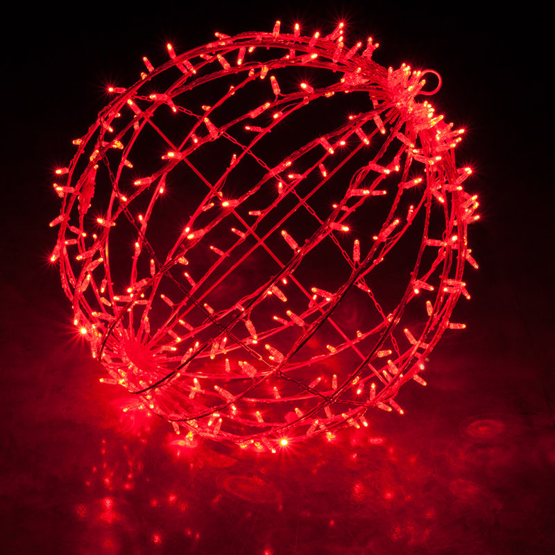 Présentoir lumineux à del méga sphère 20", Rouge