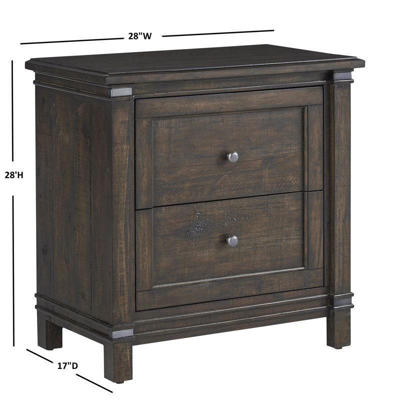 Deadra Kathi Two Drawer Nightstand