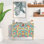 Buffet buffet, armoire de rangement pour cuisine avec 2 portes, motifs de carreaux multicolores éclatants, console pour salle à manger L 35 po x l 18 po x H 29 po