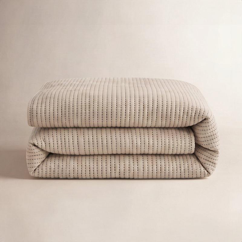Pick Stitch Matelasse Coverlet, Natural, Full/Double Coverlet