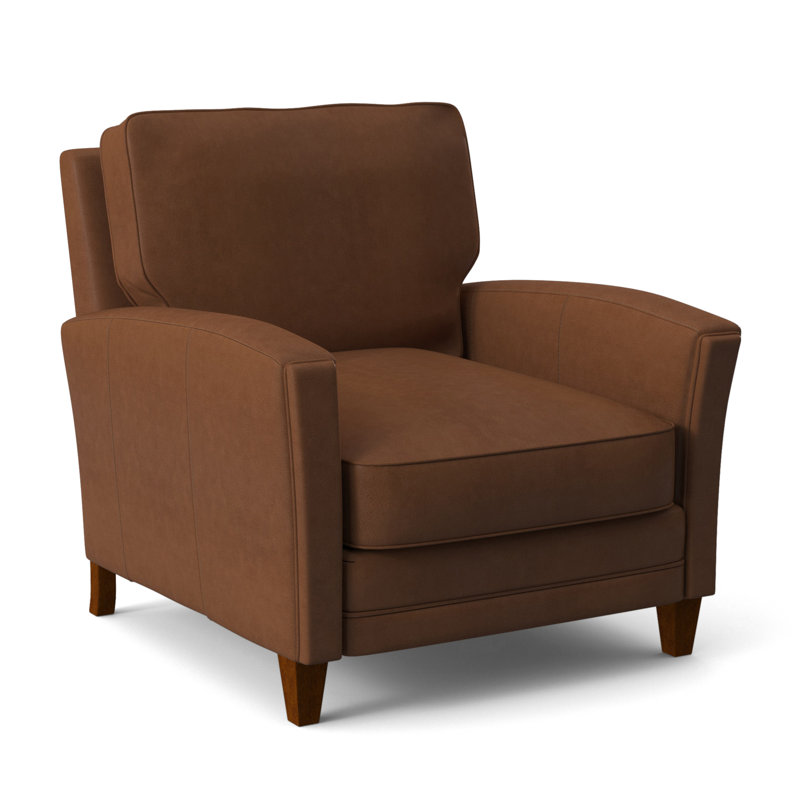 Zion Armchair, New Classiques, Aline Light Gray Stonewash Genuine Leather