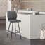 Tabouret 30 "en similicuir et métal noir