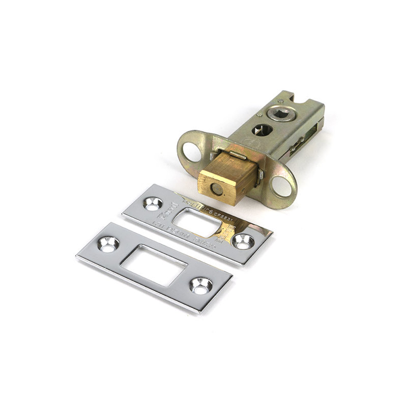 Aged Brass 2½" Heavy Duty Tubular Deadbolt, Polished Chrome