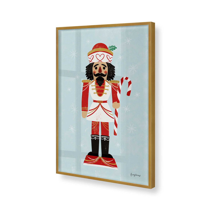 «Holiday Nutcracker III», impression roulée, Cadre doré poli, H 15,25 po x l 12,25 po x P 1,25 po