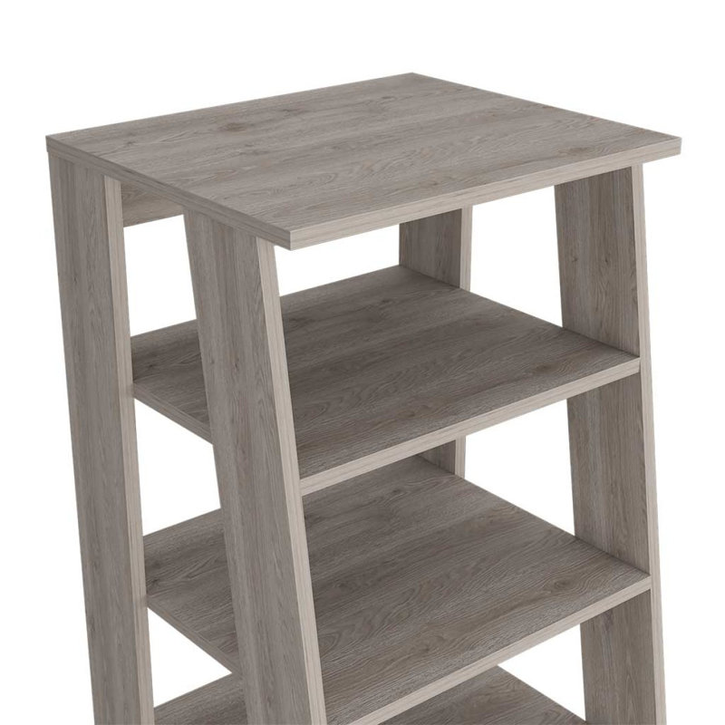 Armoire à linge Jenne, quatre tablettes ouvertes, finition gris clair, Light Grey, 29.74" H x 17.3" W x 16.9" D