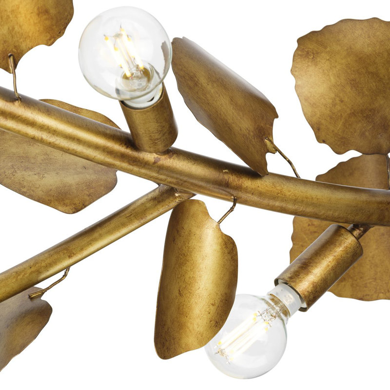 Lustre 7 lumières Laurel, Dégradé doré