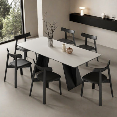 Light simple creative dining table and chair