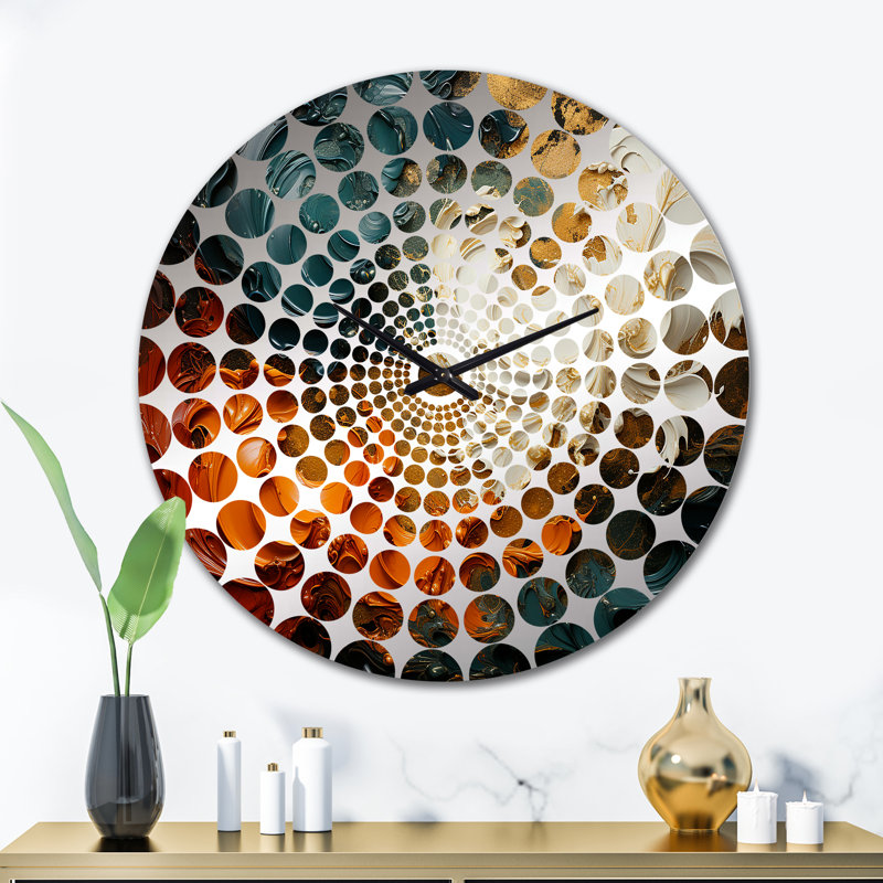 Loucille - Horloge murale peinture abstraite, Grand