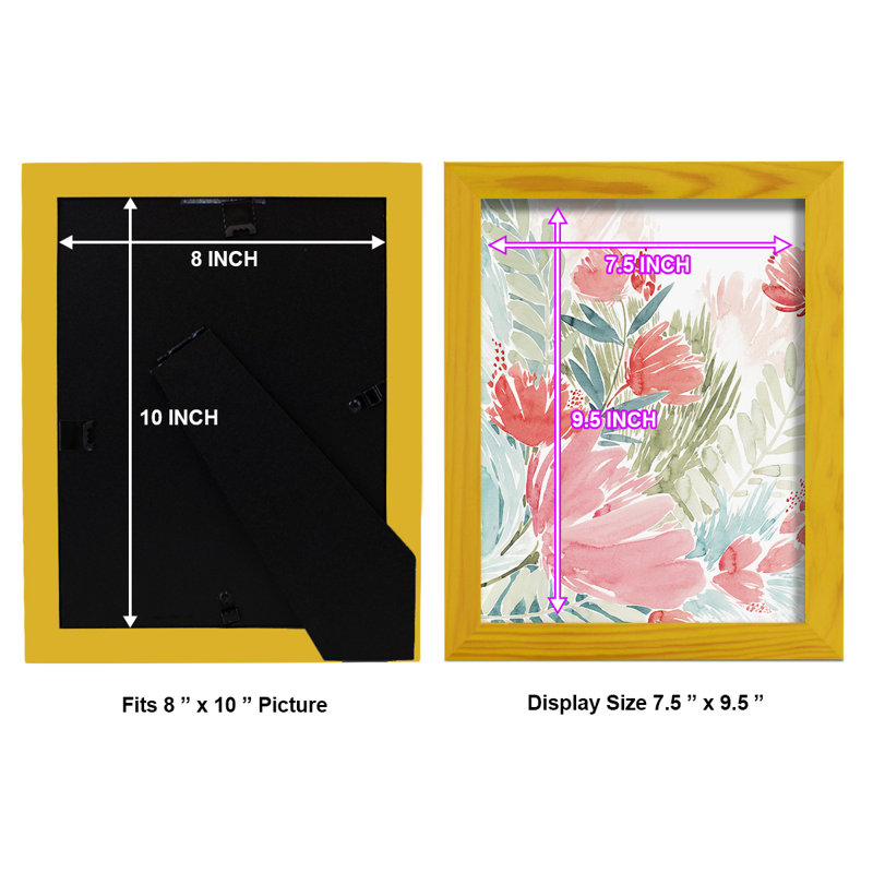 Edwardsburg Wilder Bouquet I, encadré sur papier, H 11 po x l 9 po x P 1 po, Jaune tournesol