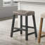 Ensemble de tabouret de bar rustique en bois de 2 à 25 pouces avec siège en cuir (sans la table) Rustic
