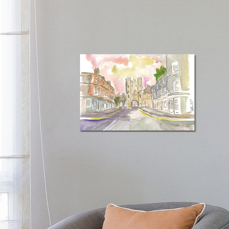 York Yorkshire Old Town Micklegate Street Scene By Markus & Martina Bleichner - Wrapped Canvas Painting by Markus & Martina Bleichner - Wrapped Canvas Painting
