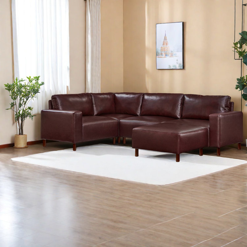 Canapé modulaire moderne en cuir PU respirant moderne pour la maison