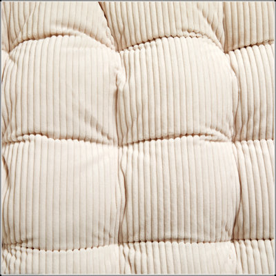 Chaise berçante d'extérieur confortable avec coussin épais ultra-doux, parfaite pour le salon, la chambre à coucher et le coin lecture, structure noire avec coussin blanc