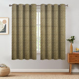 Fabdivine Linen Eyelet Curtains 54x108 Inch Stylish Window Drapes for Home- Tulsi Buti