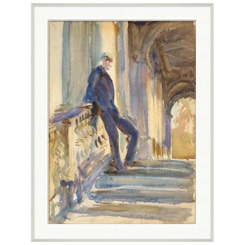 On The Step Of A Venetian Palazzo Giclee Print by John Singer Sargent