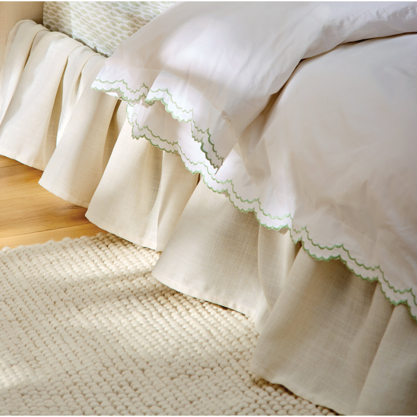 Elle Ivory Hand-Woven Wool Rug, Runner 2' x 10'