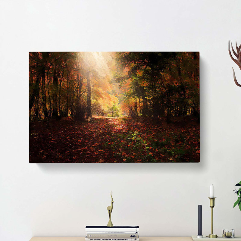 Sunlight Through The Trees - Wrapped Canvas, 40cm H x 60cm W x 3cm D