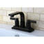 Robinet de salle de bain central à fixation sur comptoir à 2 trous à 2 poignées et 2 boutons Kingston-29271998