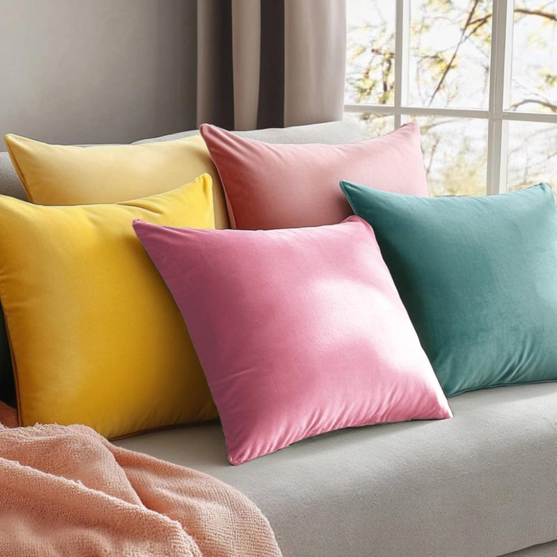 Paquet de 2 coussins décoratifs pour canapé-lit, Rose