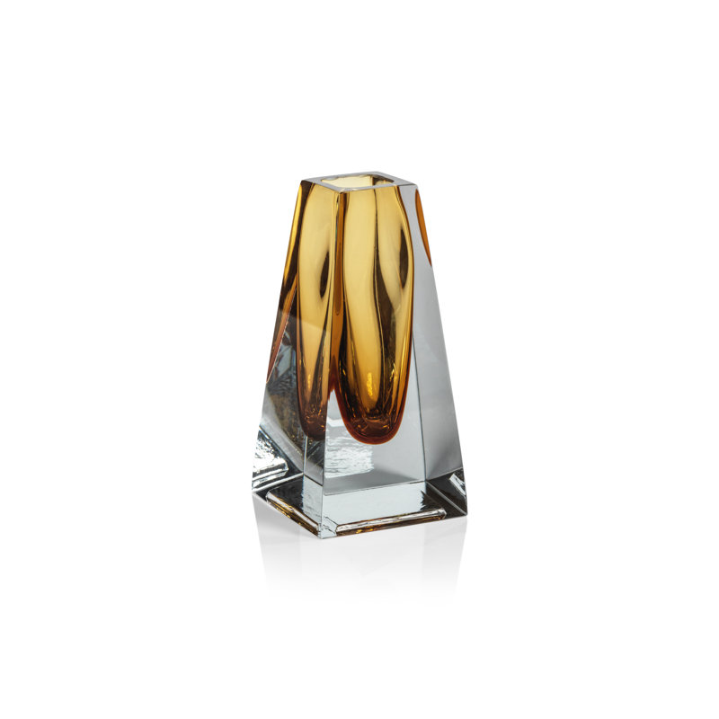Vase de table en verre Lucrezia, Ambre