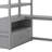 Loft Bed With Desk,Shelves,Two Built-In Drawers And Storage Staircase-408631759-426020751