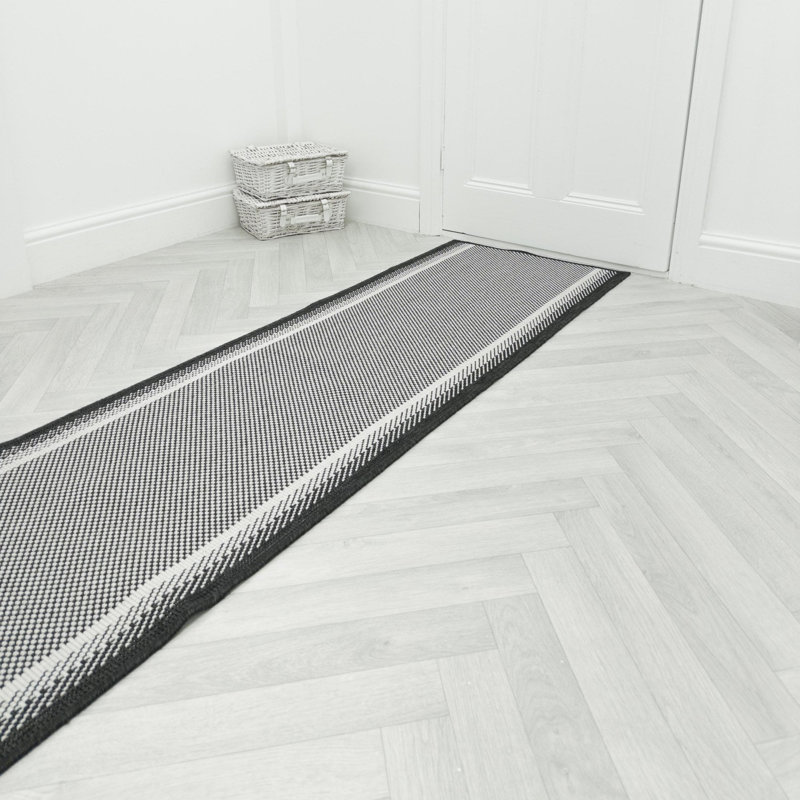 Runner Chequered Flatweave Area Rug, Runner 60 x 330 cm