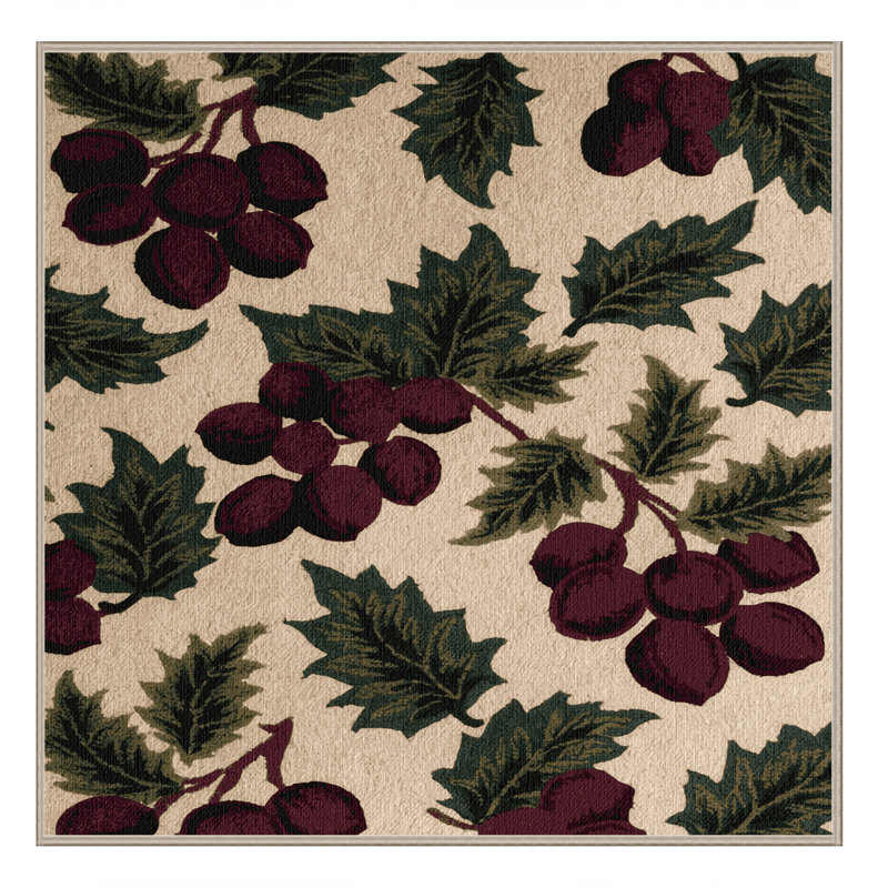  Tapis lavable Sloe Fruits, Rectangulaire 8 pi x 10 pi