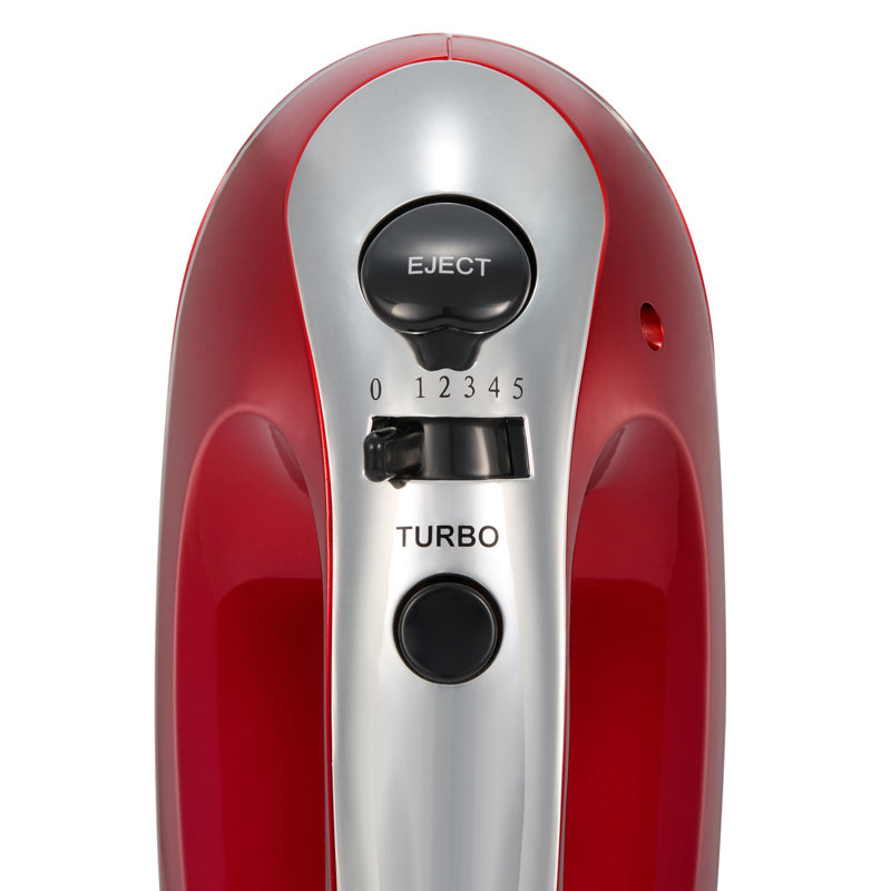 VonShef 5 Speed Hand Mixer, Red