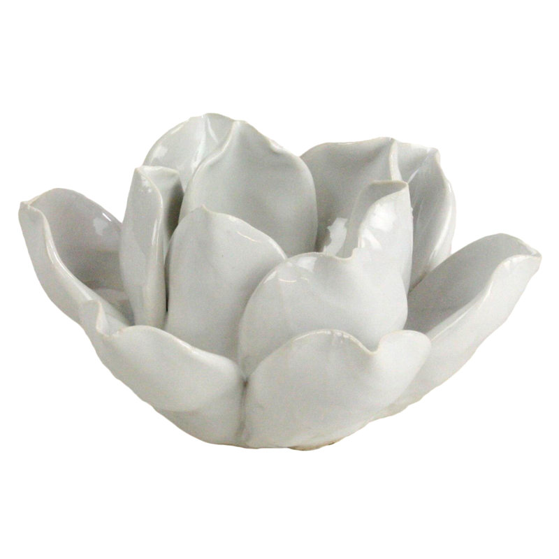 Photophore Lotus, Blanc