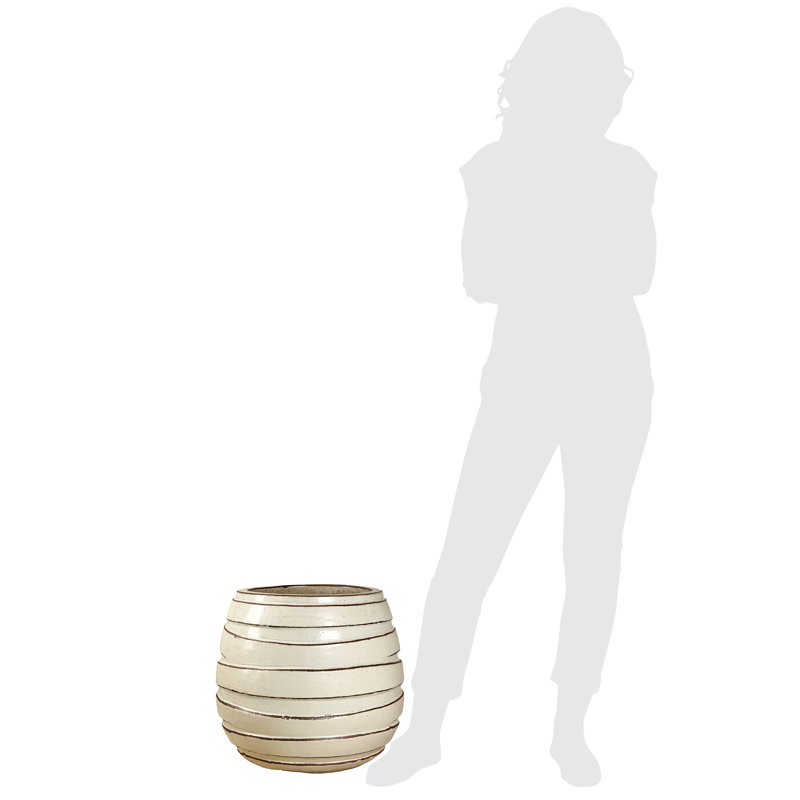15 in. Metropole Planter - Antique White, 15" H x 15" W x 15" D