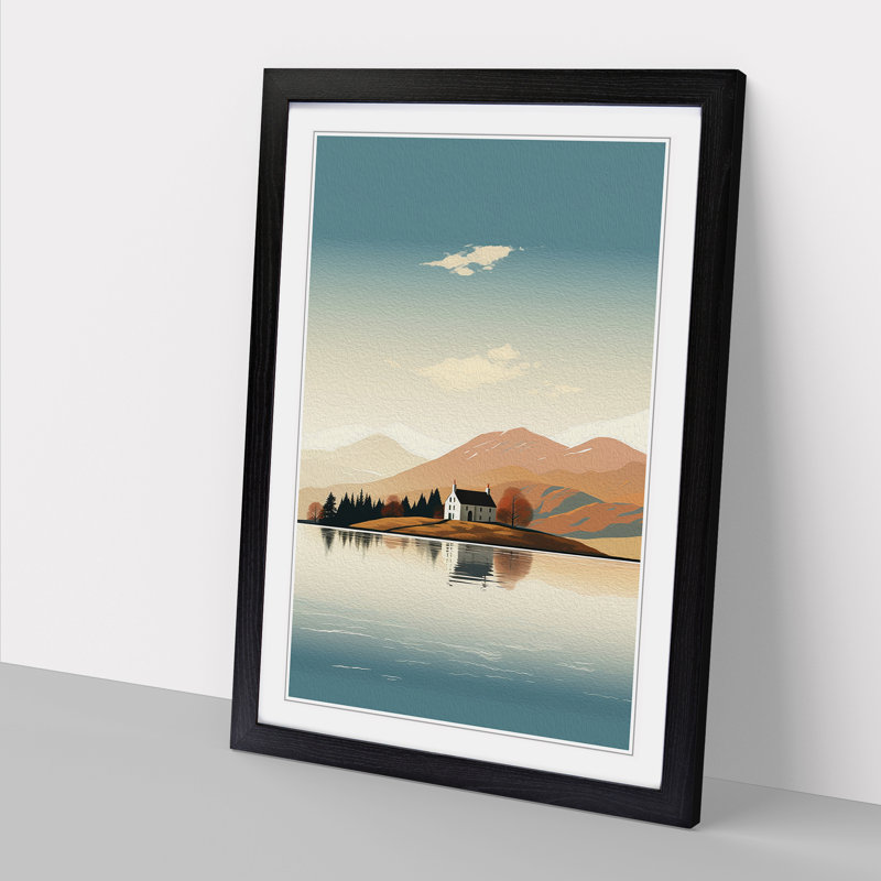 Scotland Minimalism - Framed Print, 34cm H x 25cm W x 2cm D, Black