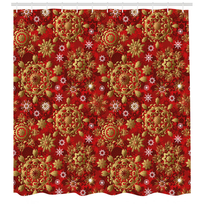 Shower Curtain with Hooks Included, 75" H x 69" W